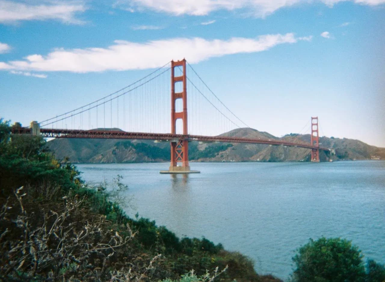 The Golden Gate Bridge, shot on film