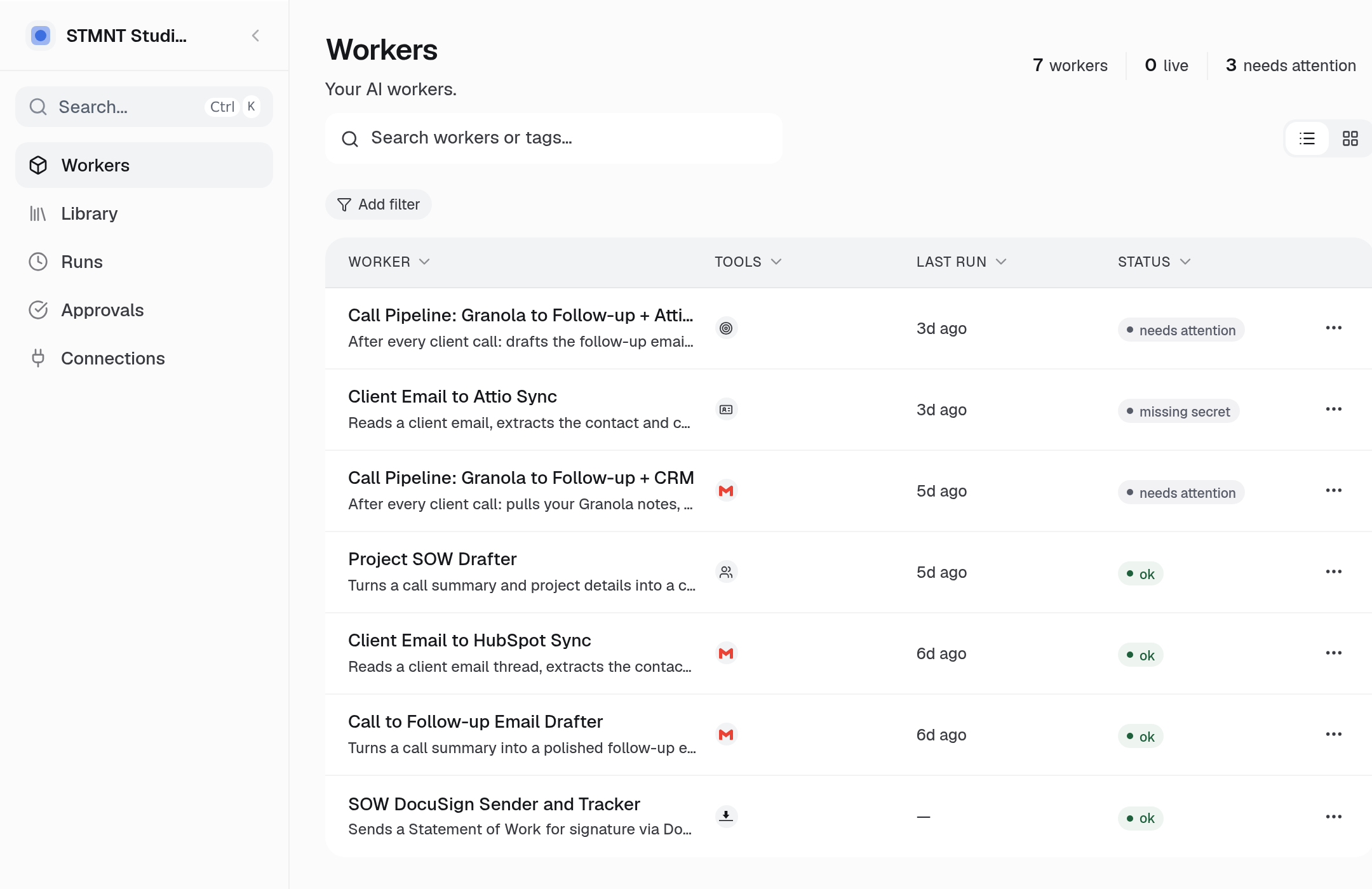 Floom workers list